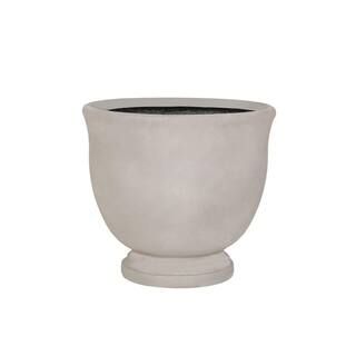 Light 10 in. Cement Urn Planter | The Home Depot