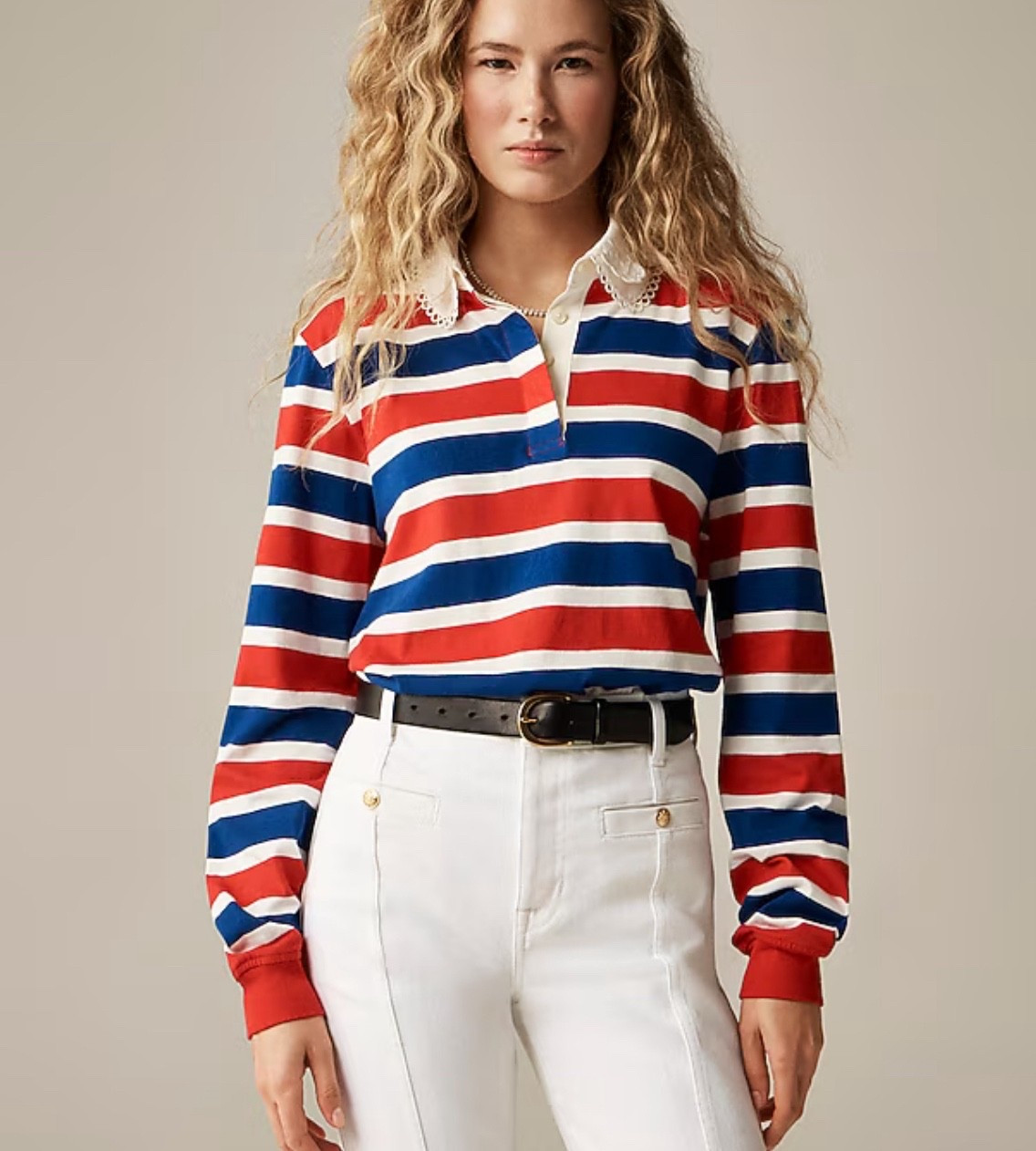 Vintage jersey rugby T-shirt with eyelet collar
Now $44.50
From $69.50 (36% Off)
LIMITED TIME. PRICE AS MARKED.

#LTKFindsUnder50 #LTKSaleAlert