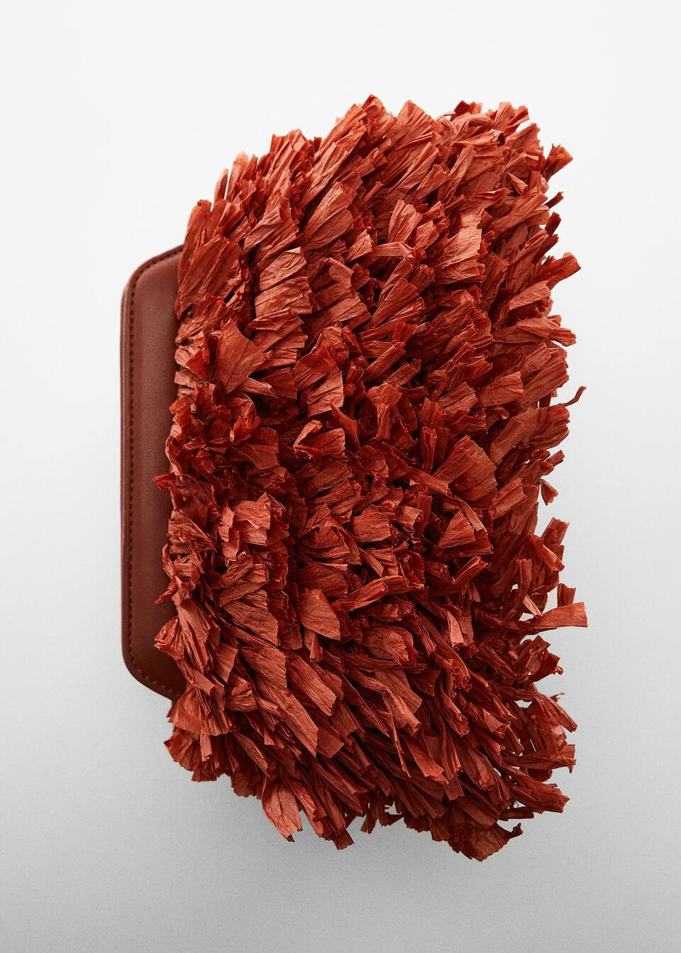 Fringed clutch bag -  Women | Mango USA | MANGO (US)
