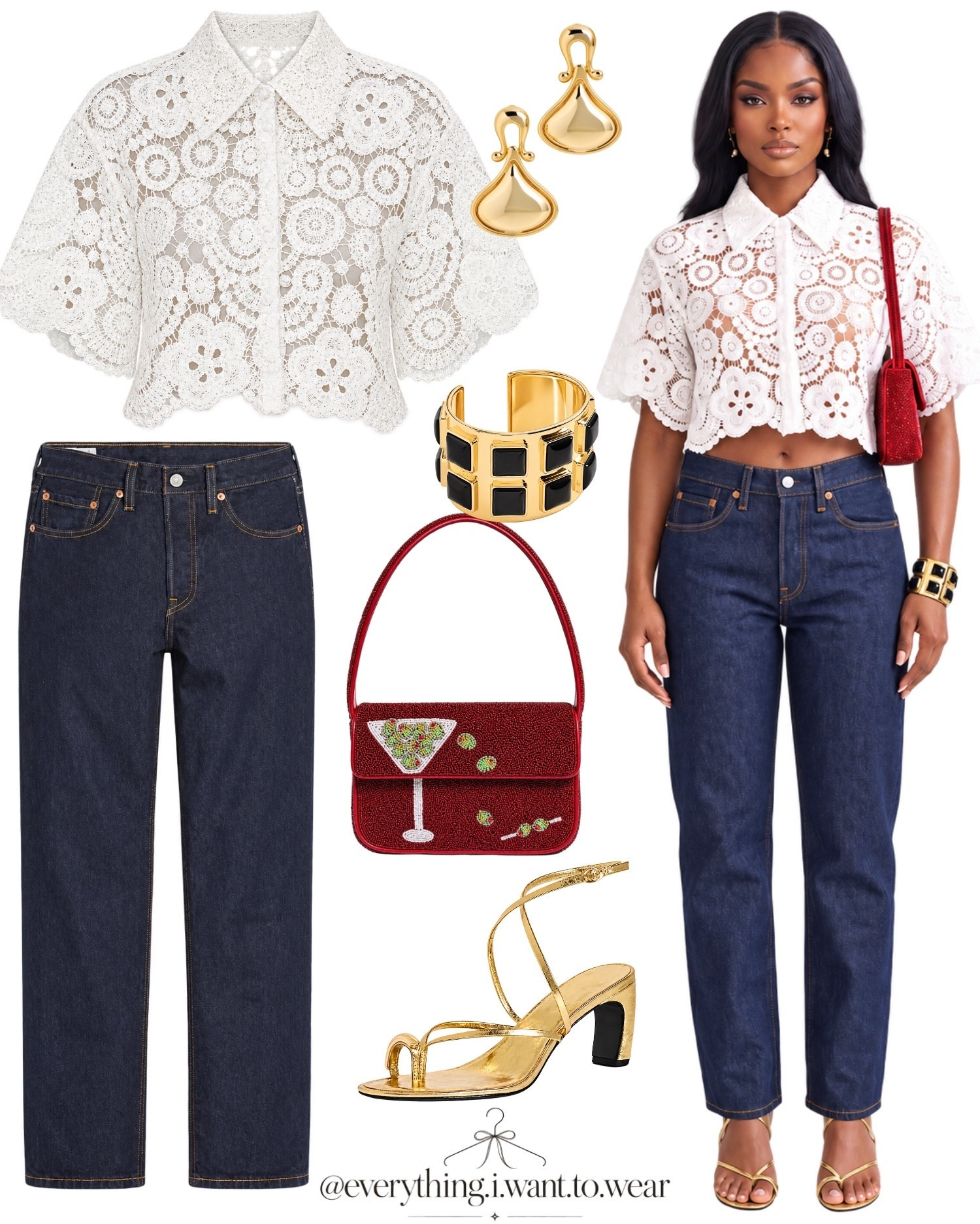 Date night outfit formula. A statement top and dark wash denim.

#LTKootd
