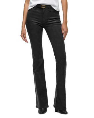 Barbara High Rise Bootcut Jeans in Black Snake | Bloomingdale's (US)