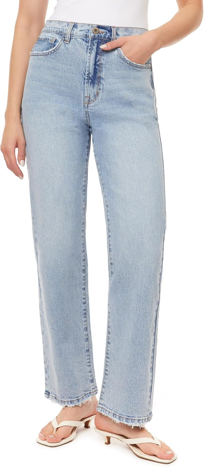 kensie Jeans for Women The Mila Retro Luxe Ultra High-Rise Straight 30-Inch Inseam, 0-14 Sizes | Amazon (US)