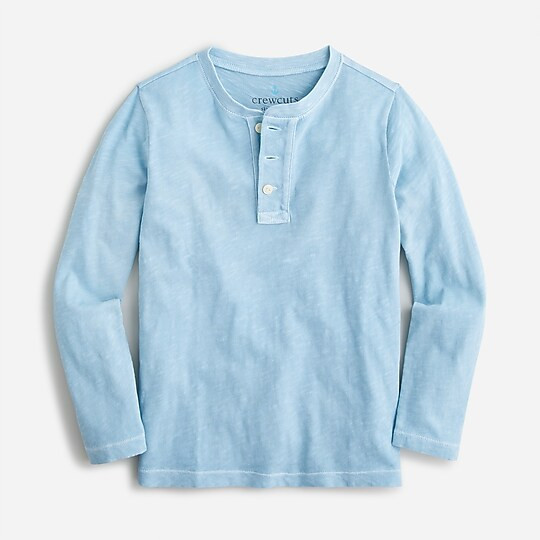 Boys' long-sleeve garment-dyed henley | J. Crew US