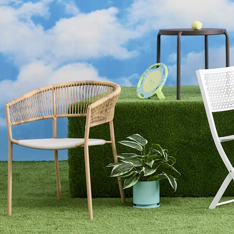 Crosby St. Brody Wicker Outdoor Chair, Natural | At Home