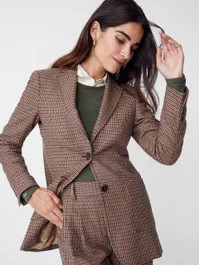 Mercia Wool Blazer in Houndstooth | J.McLaughlin