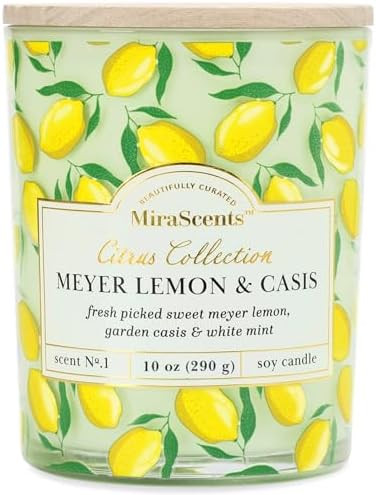 Lemon Candle,Lemon Scented Candles,Spring Summer Scented Candle for Home & Kitchen, Natural Soy W... | Amazon (US)