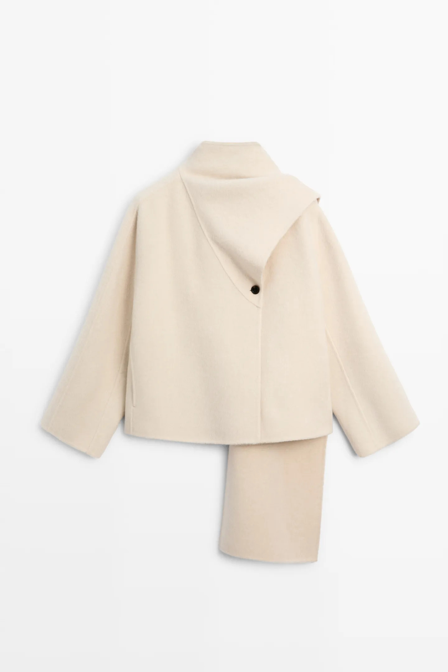 Short coat with scarf detail | Massimo Dutti UK