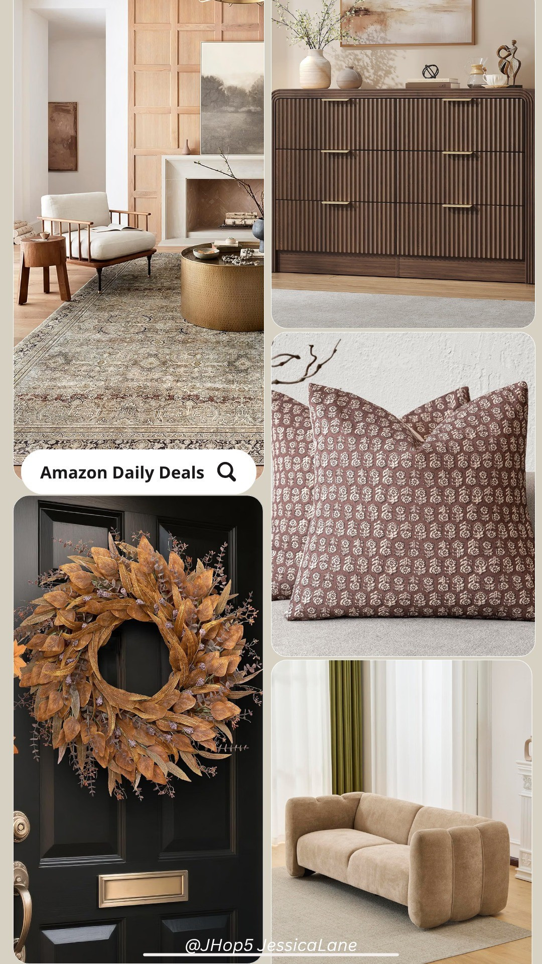 Today's top home daily deals featuring warm neutral tones, cozy fall accents, and textured furniture. #AmazonHome #DailyDeals

#LTKHome #LTKSeasonal #LTKSaleAlert