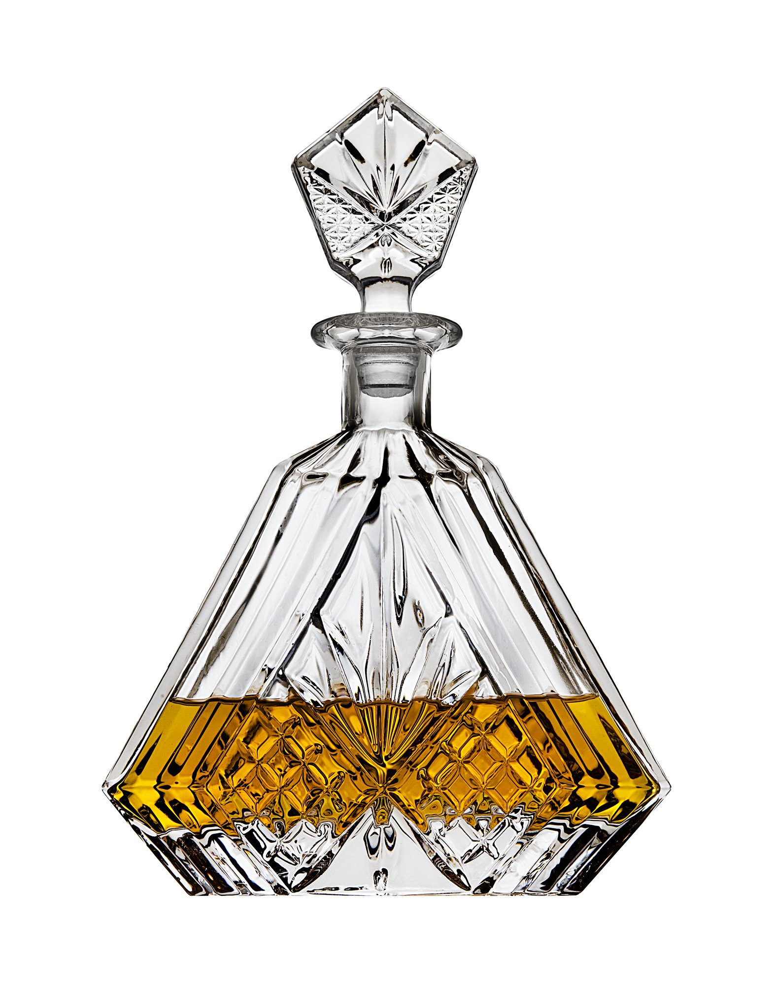 Whiskey Decanter for Liquor Scotch Bourbon or Wine, Irish cut Triangular - 750ml | Amazon (US)