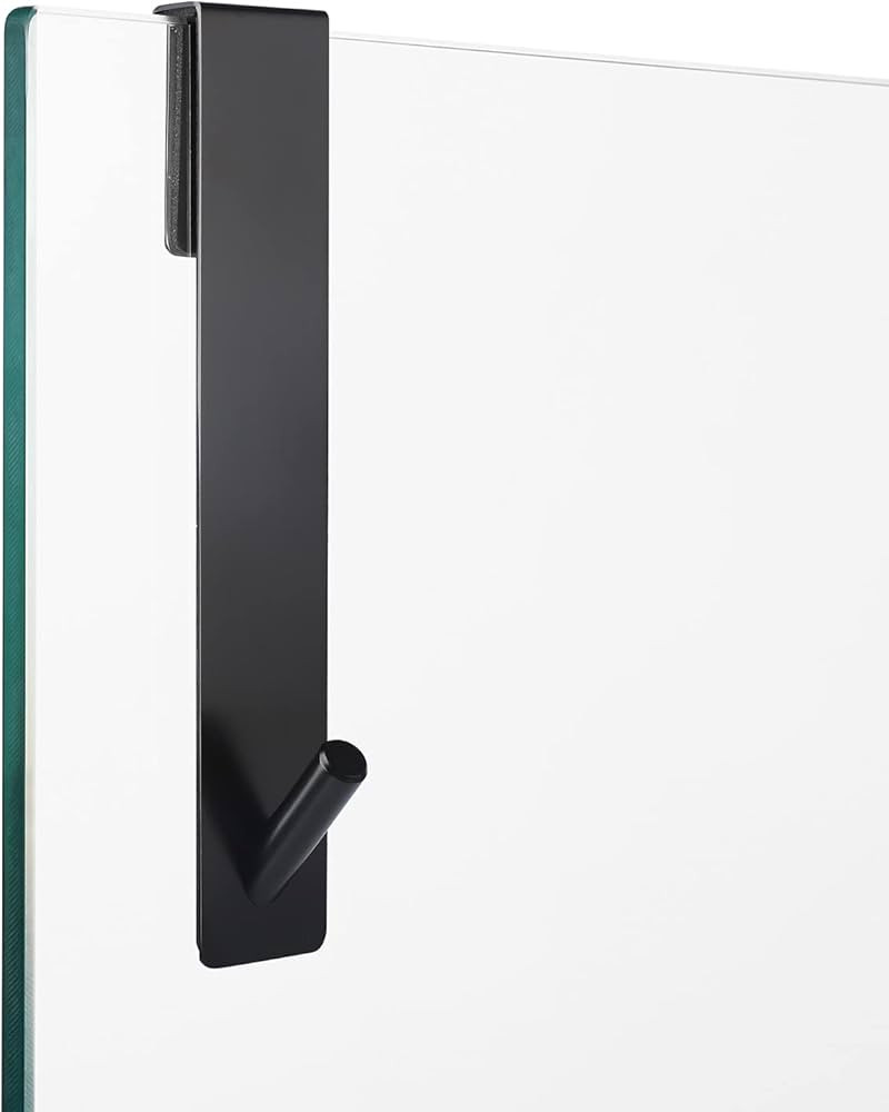 Simtive Extended Shower Door Hooks (7-Inch), Over Door Hooks for Bathroom Frameless Glass Shower ... | Amazon (US)