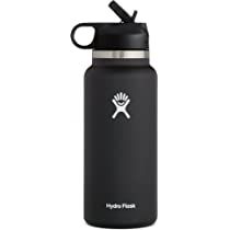 Hydro Flask Wide Mouth Straw Lid - Stainless Steel Reusable Water Bottle - Vacuum Insulated | Amazon (US)