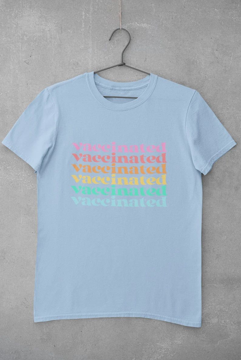 Vaccinated Shirt | Pro Vaccine Unisex B+C Ring Spun Cotton T-Shirt | Covid 19, Coronavirus, Vacci... | Etsy (US)
