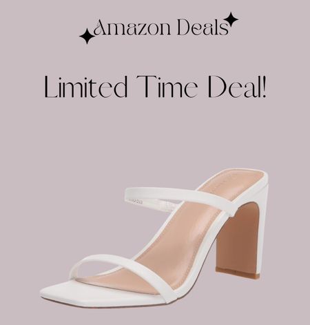 Amazon deals / The Drop Women's Avery Square Toe Two Strap High Heeled Sandal / heels / wedding shoes / church heels / high heel shoes 

#LTKover40 #LTKsalealert #LTKshoecrush
