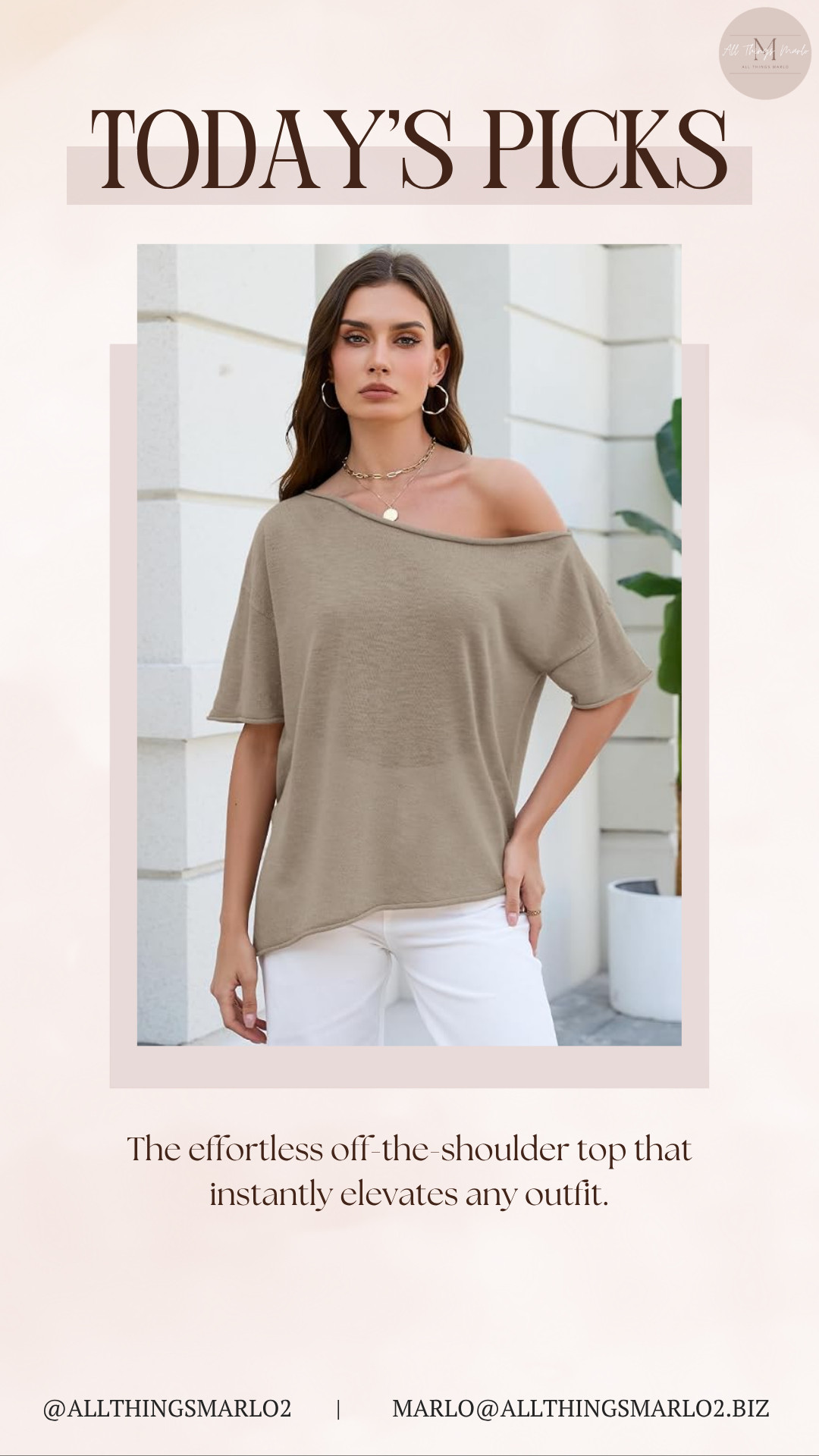 The effortless off-the-shoulder top that instantly elevates any outfit. 

 #LTKSeasonal #LTKWorkwear #LTKTravel