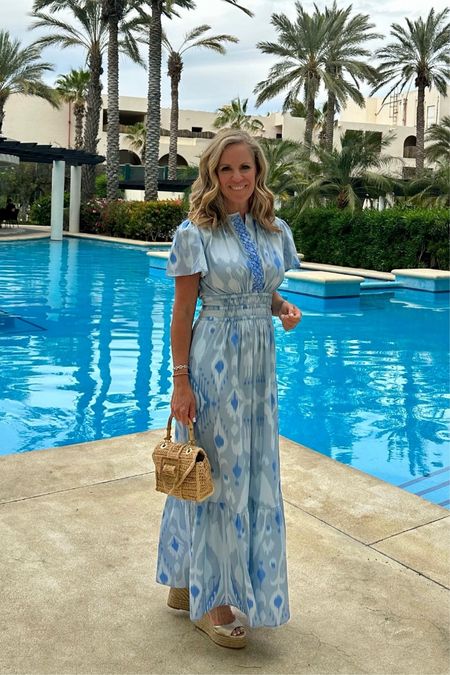 Spring dresses by Sheridan French are beautiful, feminine and timeless.   This beautiful blue okay print is fresh and will take you from spring through summer!   

#LTKover40 #LTKSeasonal #LTKstyletip