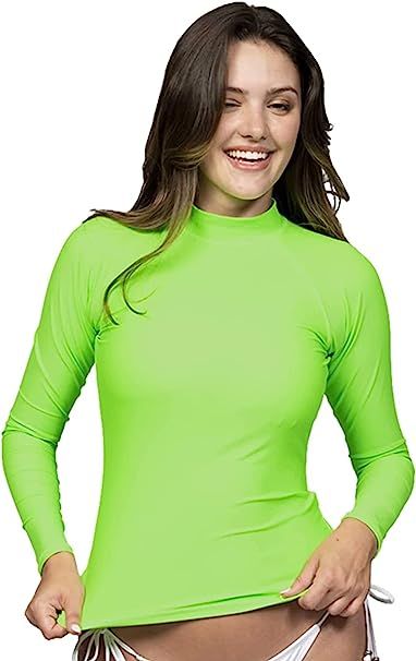 INGEAR Women's UV Sun Protection Long Sleeve Rash Guard Wetsuit Swimsuit Top | Amazon (US)