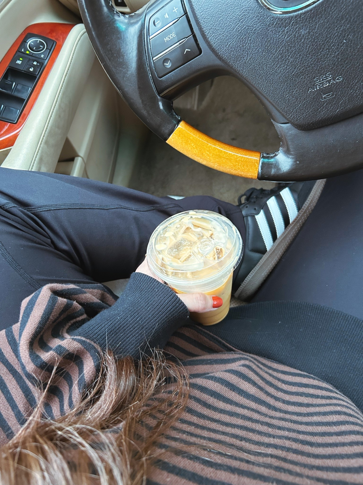 Striped brown sweater
Black adidas samba

#LTKShoeCrush #LTKFindsUnder100