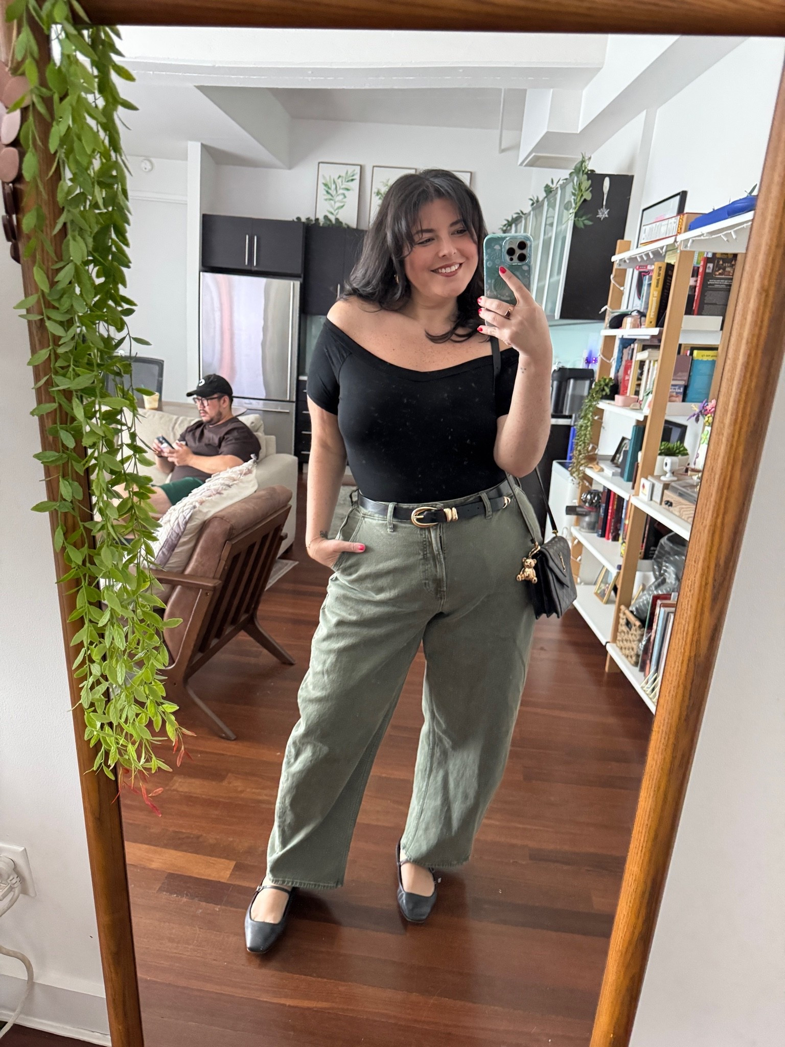 Outfit of the day ⭐️ this was more of a summer to fall transitional outfit. Leaning into fall colors but still works for end of summer! The olive jeans are on sale at Abercrombie.

#LTKPlusSize #LTKootd #LTKSaleAlert