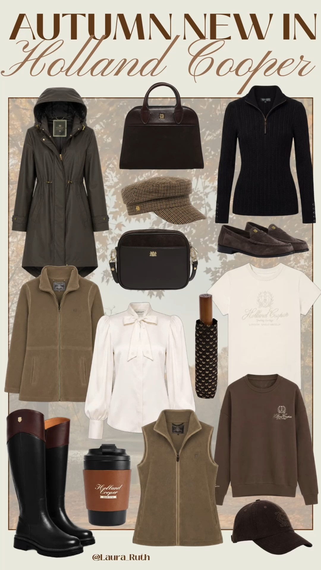 New in Autumn Holland Cooper 🍂 Classic British style, beautiful neutrals and timeless pieces made for crisp countryside days. Think chocolate browns, cosy layers, equestrian details and effortless autumn dressing. 

 #LTKuk #LTKautumn #LTKluxury
