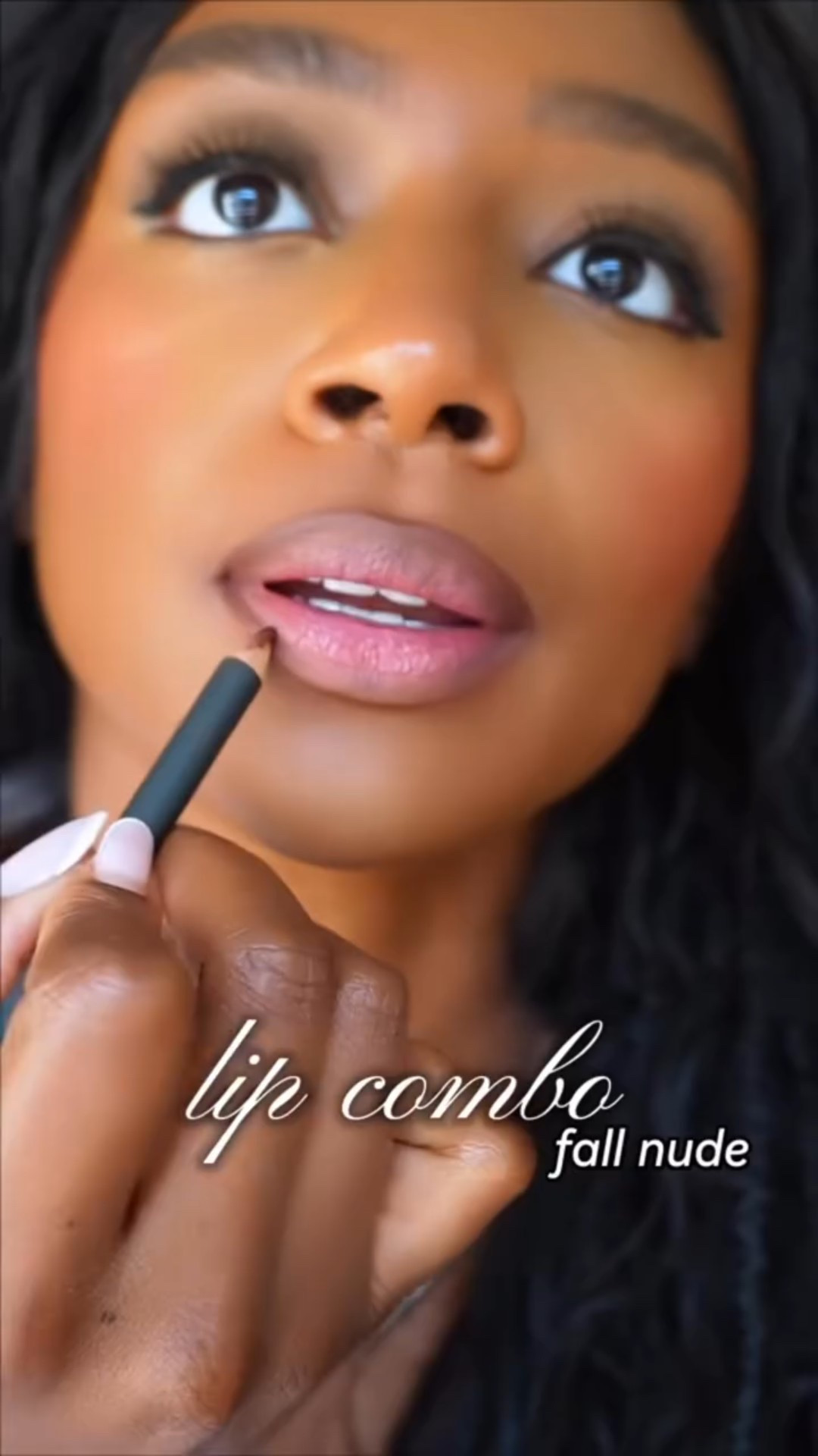 @maccosmetics warm teddy lipstick, chestnut lip liner, and gloss stick in clear #lipcombo