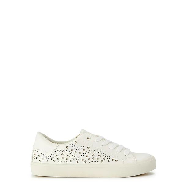 Scoop Women's Laser Cut Court Sneakers - Walmart.com | Walmart (US)