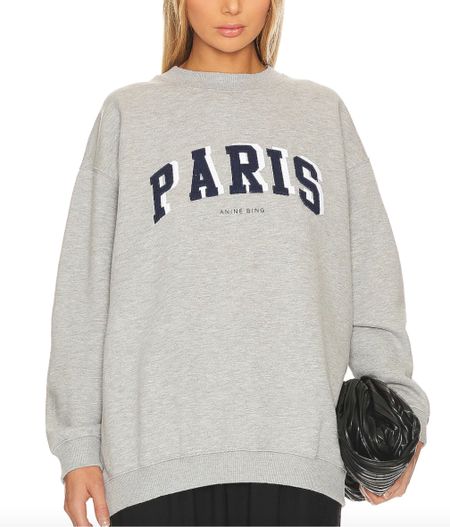 ANINE BING Paris sweatshirt on sale. Size down. Style it with jeans and chic sneakers for day or with a leather skirt and heels for night. 

#LTKsalealert #LTKstyletip #LTKover40