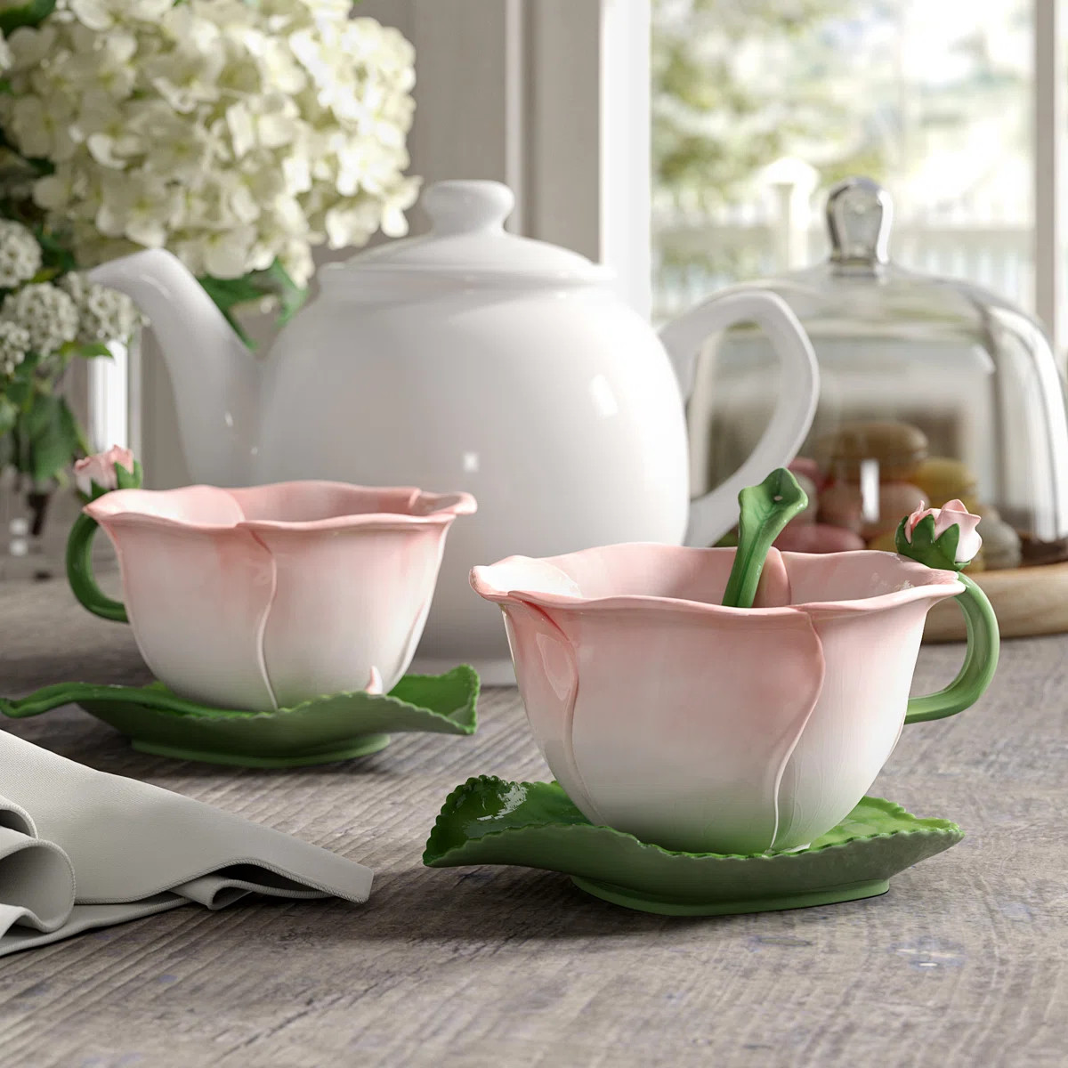 Prompton Hibiscus Cup and Saucer (Set of 2) | Wayfair North America