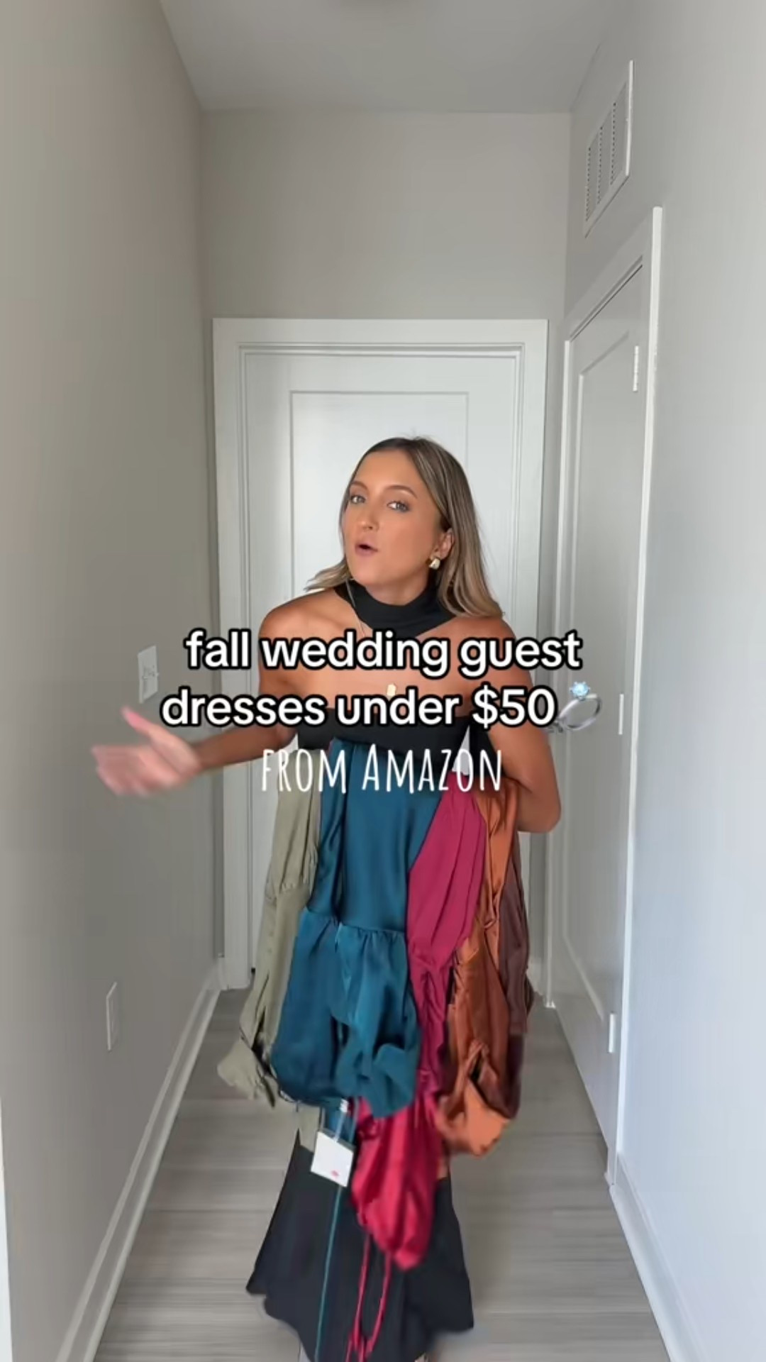 fall wedding guest dresses under $50 from Amazon prime 💍 wearing an XS/ small on everything and am 5’2 34B 

#LTKWedding #LTKFindsUnder100 #LTKFindsUnder50