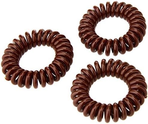 invisibobble Power Traceless Spiral Hair Ties - Pack of 3 Pretzel Brown - Strong Elastic Grip Coi... | Amazon (US)