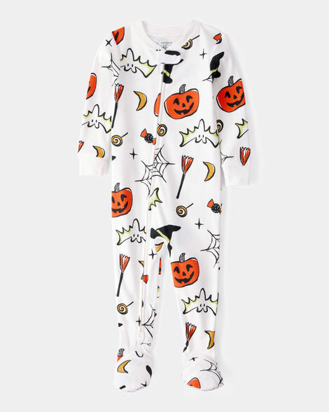 Baby 1-Piece Halloween 100% Snug Fit Cotton Footie Pajamas - Ivory | Carter's Inc