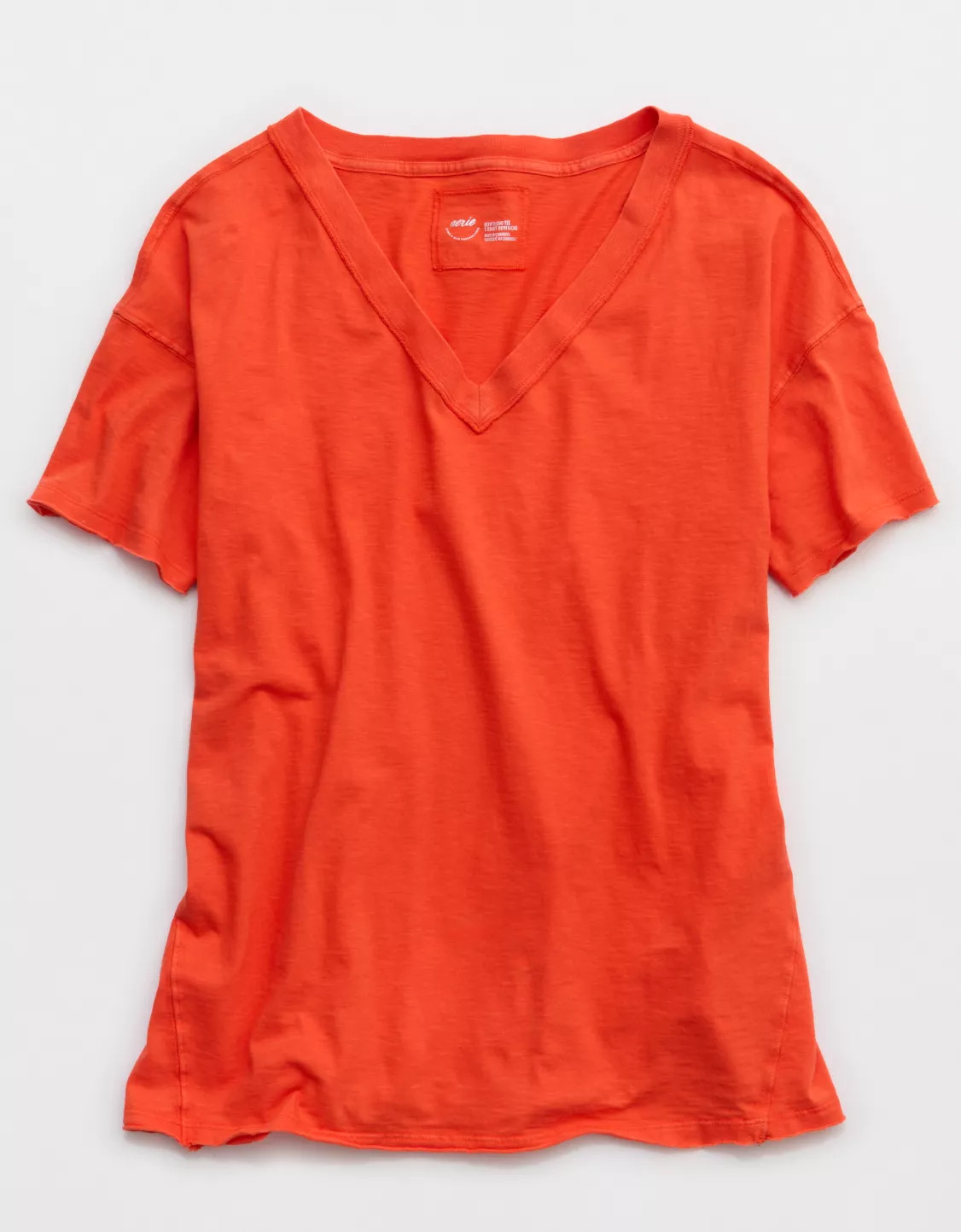 Aerie Oversized V-Neck Boyfriend T-Shirt | American Eagle Outfitters (US & CA)