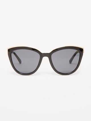 Oversized Gold-Trimmed Cat-Eye Sunglasses | Old Navy (US)