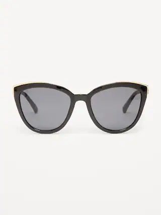 Oversized Gold-Trimmed Cat-Eye Sunglasses | Old Navy (US)