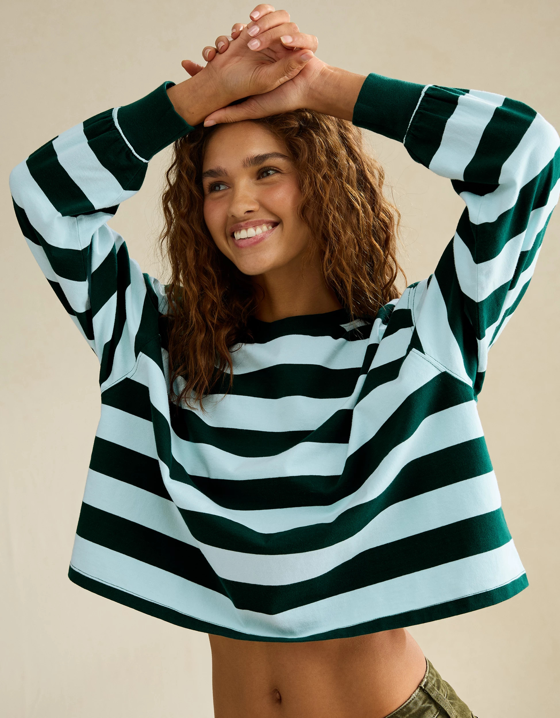 AE Balloon Sleeve Crew Neck Tee | American Eagle Outfitters (US & CA)