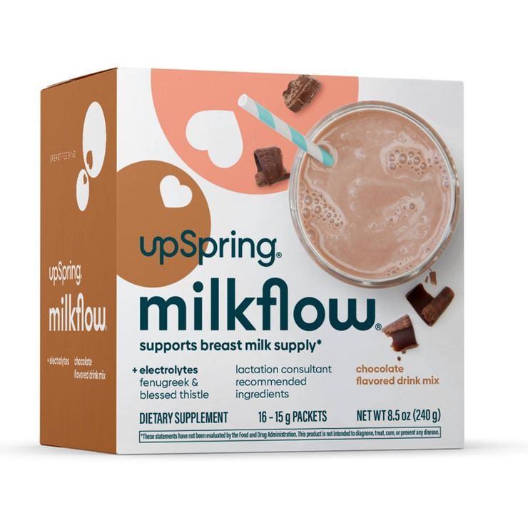 Upspring Milkflow Fenugreek + Blessed Thistle Chocolate Drink Mix Lactation Supplement - 16ct - F... | Target