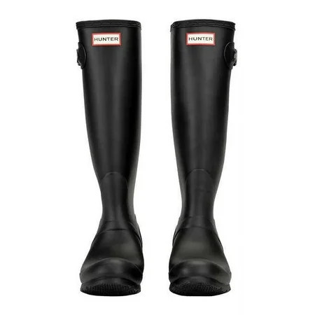 Hunter Ladies Original Tall Matte Rain Boot in Black 8 | Walmart (US)