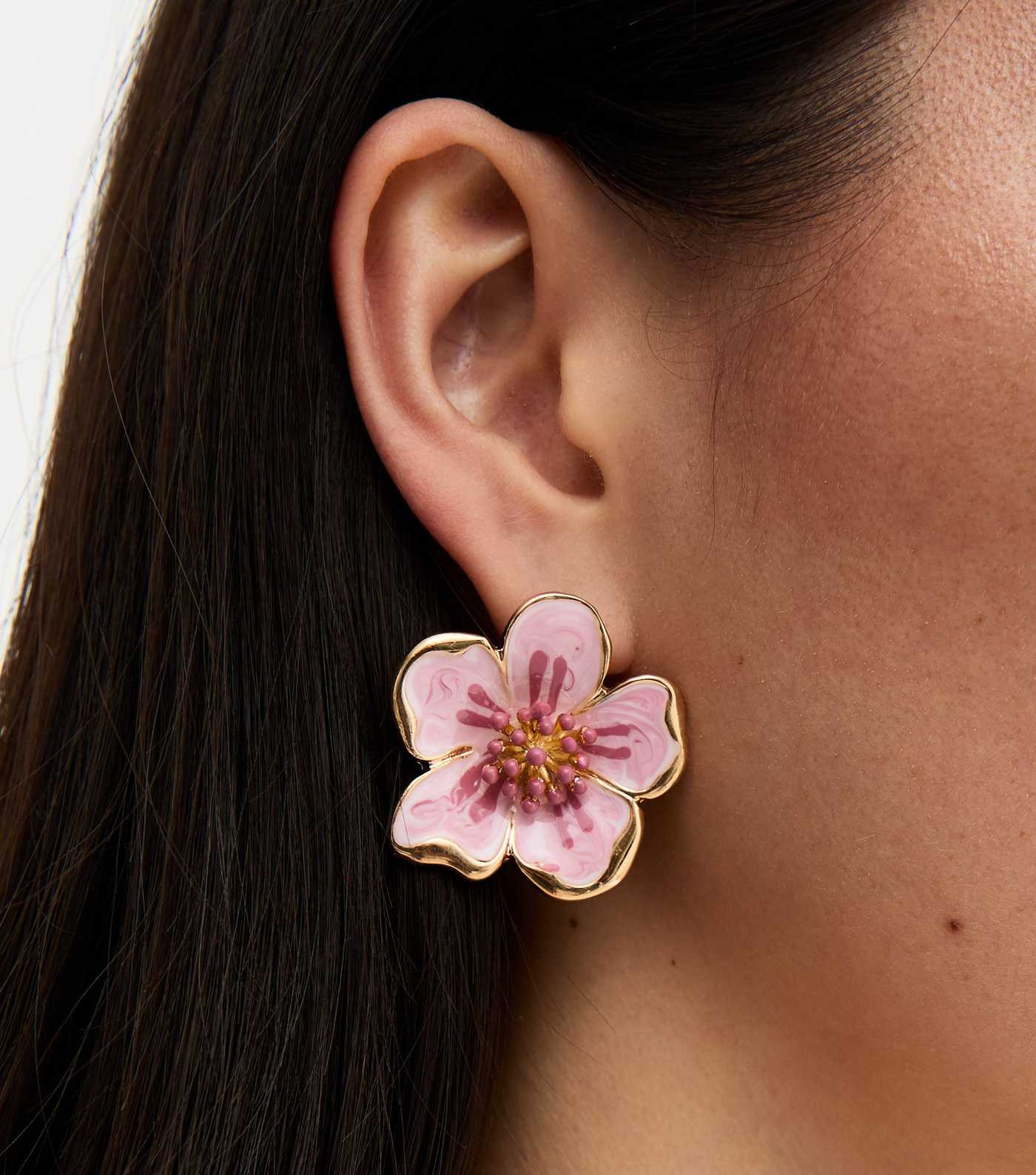 Pink Flower Earrings | New Look | New Look (UK)