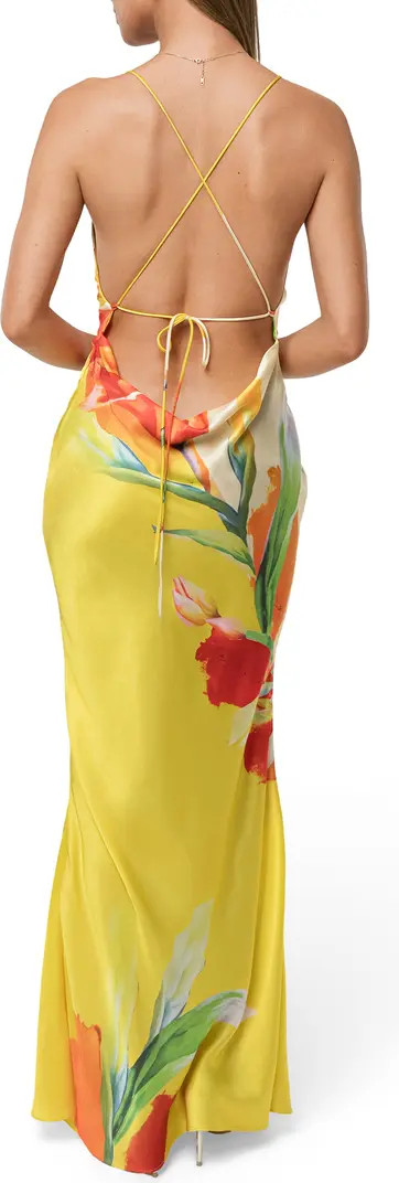 Floral Satin Maxi Slipdress | Nordstrom