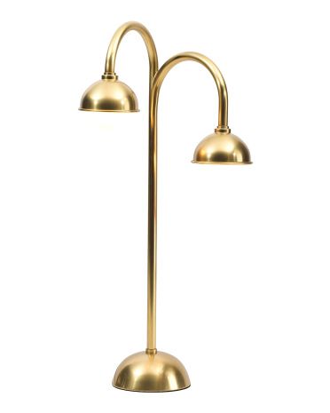 24in Delicate Curves Aged Brass Table Lamp | TJ Maxx