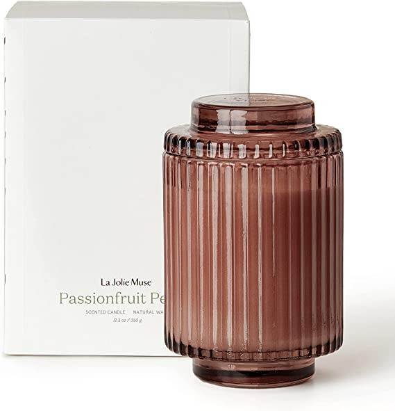 LA JOLIE MUSE Candles for Home Scented - Passionfruit Peony Scented Candle , Natural Soy Wax, 80 ... | Amazon (US)