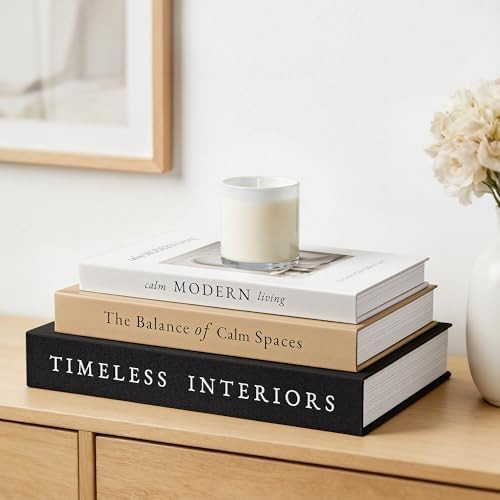 JARLINK Beautiful Decorative Books, Set of 3 Stackable Fake Books for Coffee Table, Shelf & Mante... | Amazon (US)