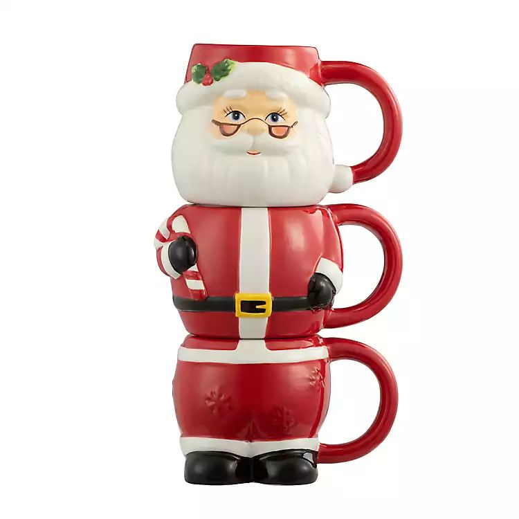 Santa Christmas Mugs, Set of 3 | Kirkland's Home