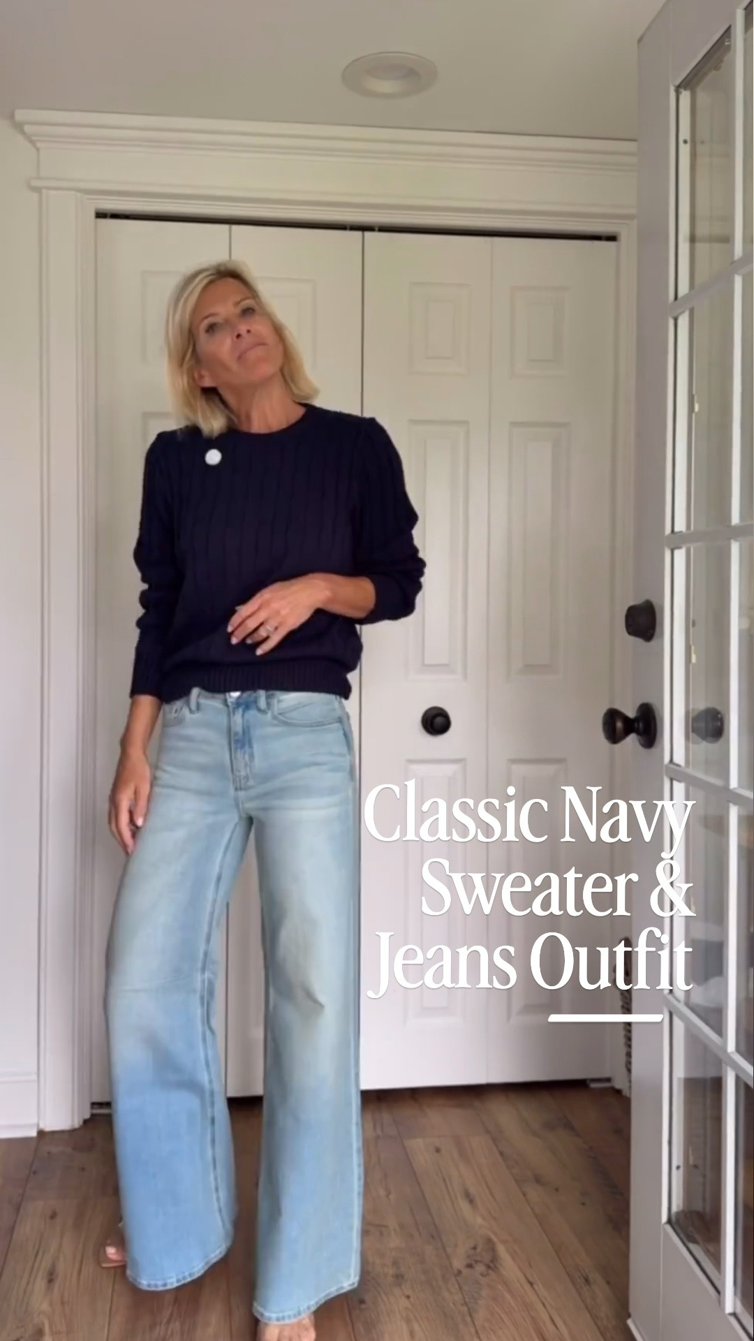 If you’re looking for an easy outfit that feels polished without trying too hard, this combination is hard to beat. I paired this classic navy cotton sweater with my brand-new favorite jeans, and honestly, they look like they should cost $250.

👩‍💻 LTK PRO TIPS
❤️ Heart = Support my posts ;-)
🔖 Save = Keep this outfit for easy everyday inspiration.
📋 Lists = Organize your favorite wardrobe staples.
📲 Share = Send this to a friend who loves classic style.
💬 Comment = Do these jeans look designer to you?

#LTKootd #LTKSeasonal #LTKOver40