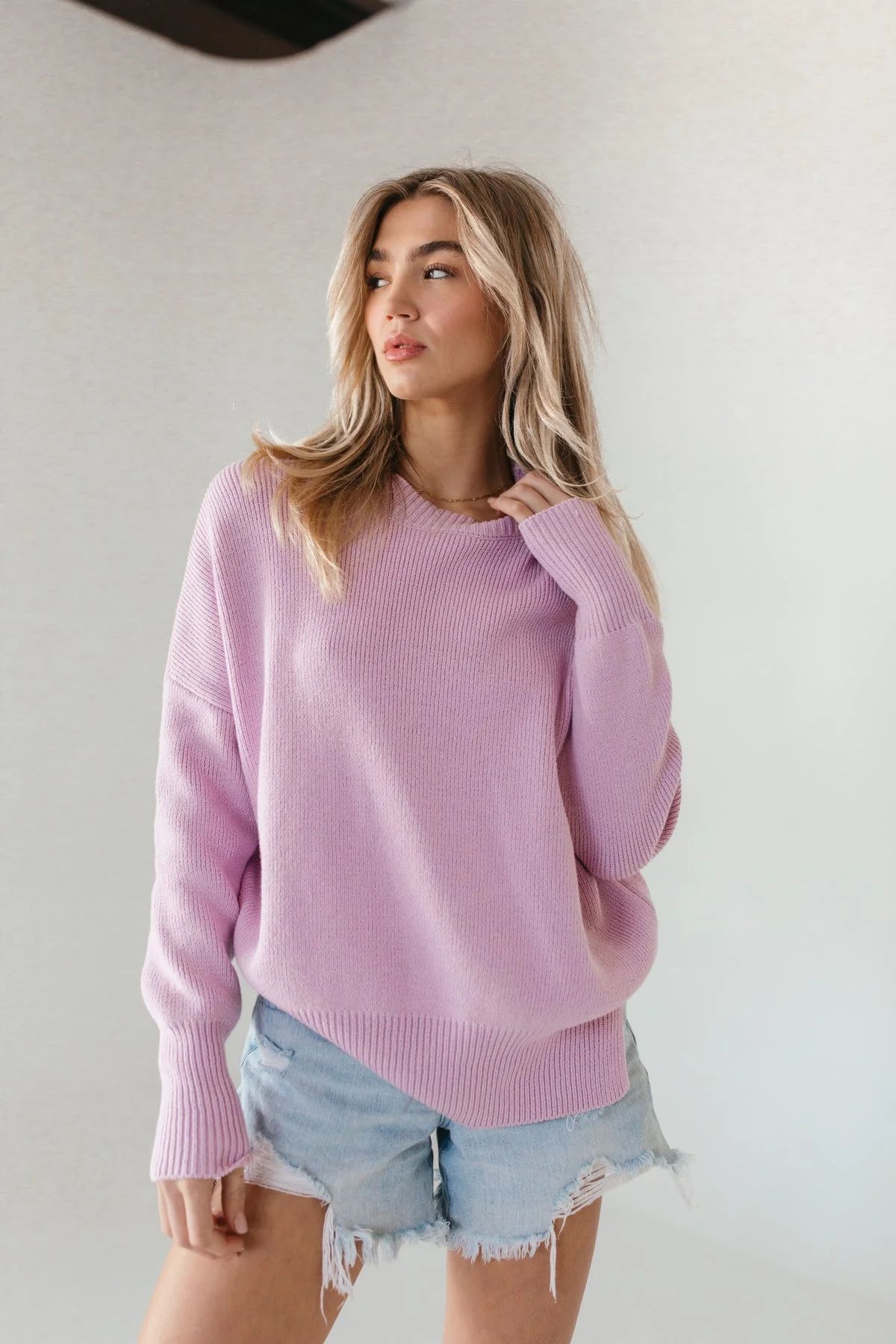 Cole Lilac Lightweight Sweater | The Post