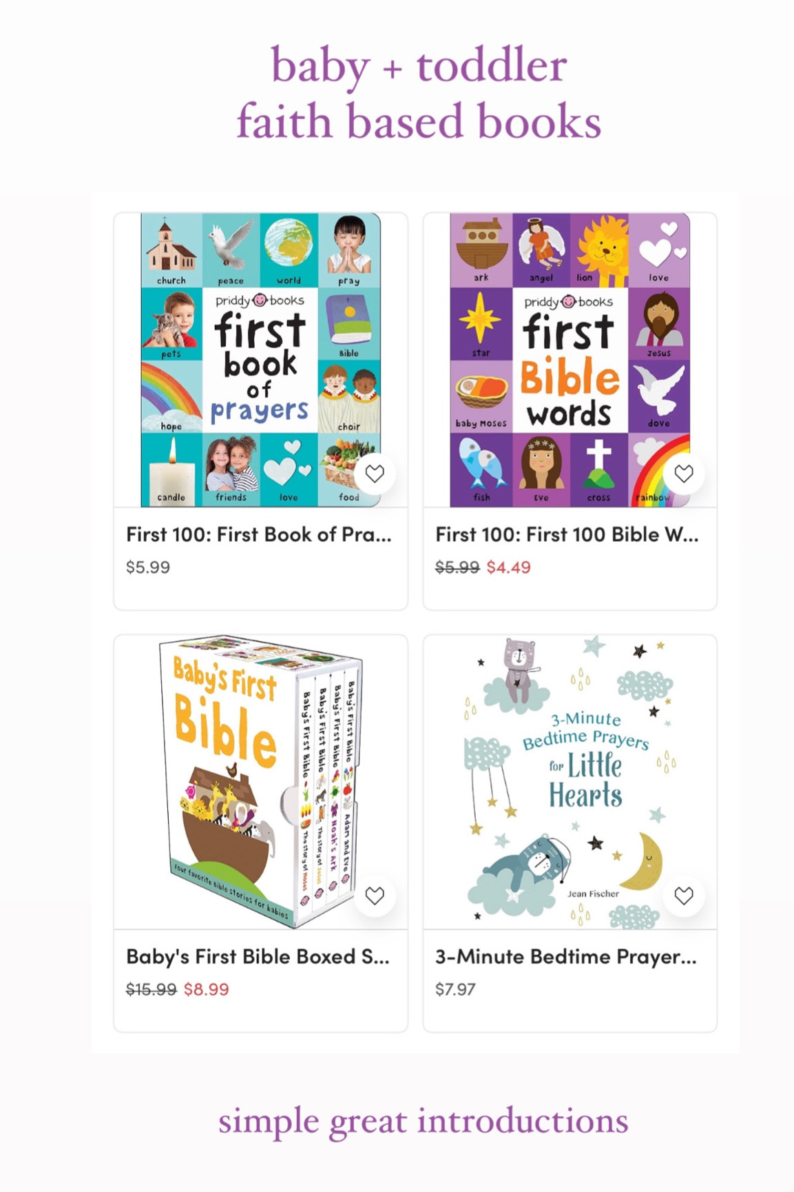 favorite introduction to faith baby + toddler books 

shop these & others linked below 👇 

#LTKKids #LTKGiftGuide #LTKBaby