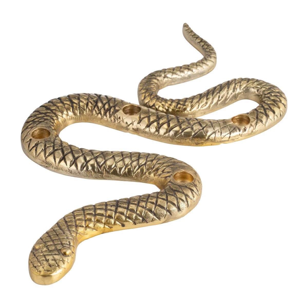 Snake Candle Holder - Modern Aluminum Decorative Taper Holder for Home & Office - 1" Gold | Target