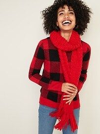 Textured-Yarn Fringed Scarf for Women | Old Navy (US)