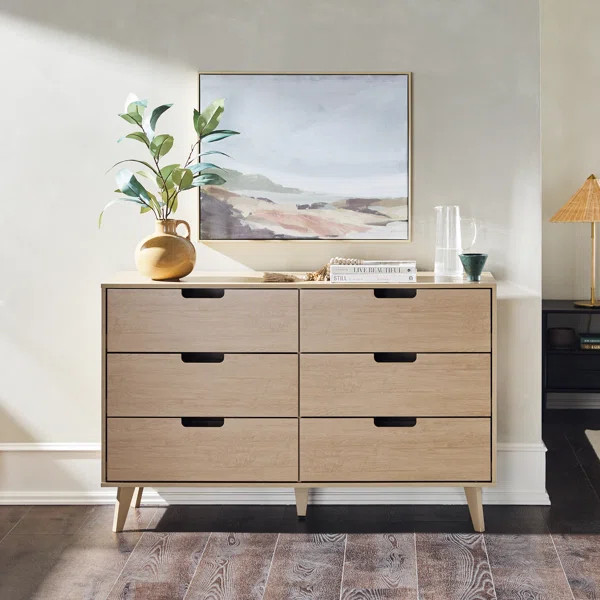 Lilette 6 Drawer 52" W Double Dresser | Wayfair North America