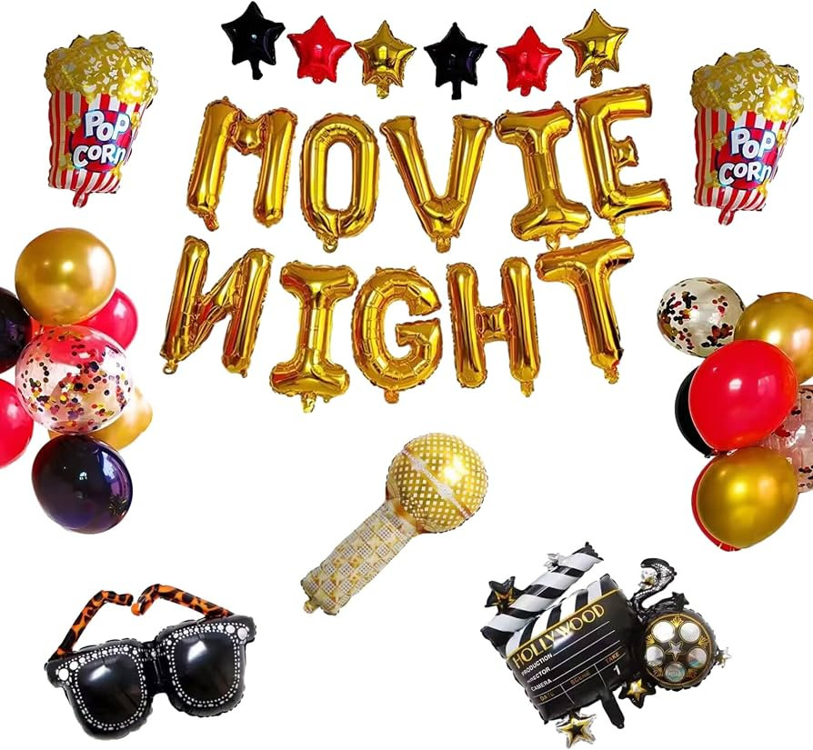Movie Night Decorations - 26 Pcs Movie Night Supplies, Movie Theme Party Decorations, Movie Theat... | Amazon (US)