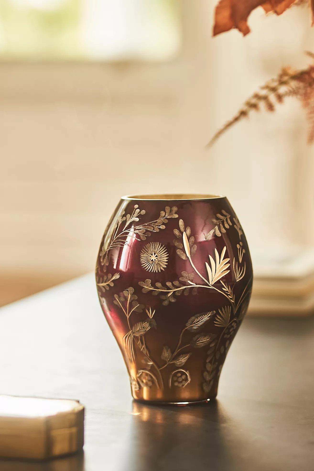 Andrea Woody Blood Orange & Conifer Mercury Glass Candle | Anthropologie (US)